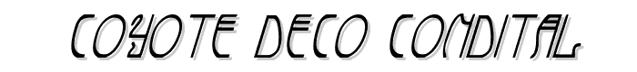 Coyote Deco CondItal font